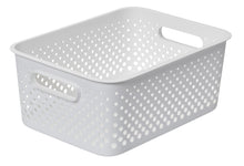 Carica l'immagine nel visualizzatore di Gallery, SmartStore Cestino portaoggetti con manici 11,4L bianco | 36,5x27x15cm