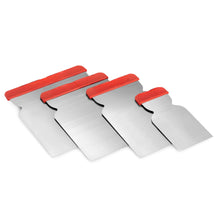 Carica l'immagine nel visualizzatore di Gallery, Topolenashop Set 4 Spatole Giapponesi in Acciaio – Misure 47/70/87/105 mm – Flessibili per Verniciatura, Stuccatura, Ras