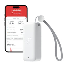 Carica l'immagine nel visualizzatore di Gallery, SwitchBot IP65 Igrometro Termometro da Esterno, 100m Portata Bluetooth, Termoigrometro da Interno, Sensore di Rugiada/VP