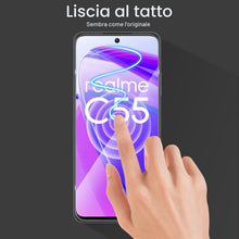 Carica l'immagine nel visualizzatore di Gallery, Dabuu Vetro Temperato per Realme C55, 3 Pezzi Pellicola Protettiva + 3 Pezzi Protezione Fotocamera Pellicola HD Durezza 