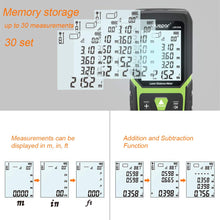 Carica l'immagine nel visualizzatore di Gallery, Metro Laser 50M, Huepar Telemetro Laser Distanziometro Laser Impugnatura Portatile Strumento di Misura Digitale Rilevatore di Portata Display LCD a 4 Righe Retroilluminato Grande IP54 Antiurto