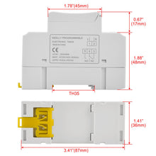 Carica l'immagine nel visualizzatore di Gallery, Heschen THC15A - Temporizzatore digitale elettronico Digital Power LCD programmabile settimanalmente CA 220 – 240 V 16 a
