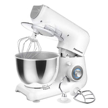 Carica l'immagine nel visualizzatore di Gallery, EXCELVAN 3-in-1 Miscelatore Planetario da 1000W con Ciotola in Acciaio Inossidabile da 4,0 Litri, Frusta, Gancio per Impastare, 5 Velocità, Decorazione a LED