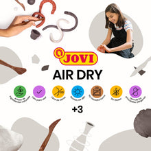 Carica l'immagine nel visualizzatore di Gallery, Jovi - Kit Air Dry da 3 unità - Argilla da modellare autoindurente, essiccazione all'aria senza forno, colore bianco, 3 unità da 500 grammi, ideale per bambini dai 3 anni in su (P85/3)