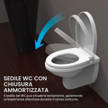 Carica l'immagine nel visualizzatore di Gallery, Ibergrif M41002 Sedile WC O Forma Chiusura Ammortizzata Bianco