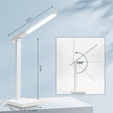 Carica l'immagine nel visualizzatore di Gallery, LQWELL® Lampada Da Scrivania A LED, Luci Da Studio Staccabile, Rotazione Da 0° A 180°, 6500K, Lampada Da Tavolo Dimmerab