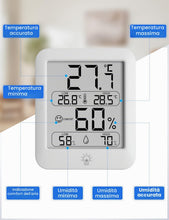Carica l'immagine nel visualizzatore di Gallery, Termometro digitale da camera, igrometro interno con icona Comfort, termometro per ambiente per misurare la temperatura 