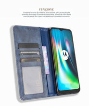 Carica l'immagine nel visualizzatore di Gallery, LEYAN Cover per Motorola Moto E7 Plus, Custodia Folio in Pelle Flip Wallet Libro Case con Portafoglio, Premium PU/TPU Ma