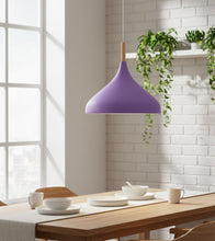 Carica l'immagine nel visualizzatore di Gallery, BEL AIR HOME - Lampada a sospensione BAVIERA 1xE-27 (LAMPADINA NON INCLUSA) Diametro 30 cm in metallo e legno, Altezza r