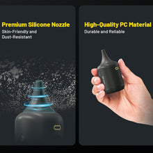 Carica l'immagine nel visualizzatore di Gallery, Nitecore BB Nano Soffiatore fotografico elettronico per fotocamera e obiettivo velocità del vento di 80Km/h, spazzola magnetica a sgancio rapido e filtro ad alta densità.