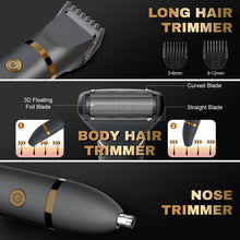 Carica l'immagine nel visualizzatore di Gallery, Scttomon Body Trimmer per gli uomini, Ball Pubic Hair Trimmer, Body Foil Rasoio Rasoio Naso Ear Impermeabile Wet/Dry Gro