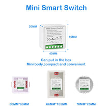 Carica l'immagine nel visualizzatore di Gallery, Interruttore Wifi Smart Life, 2.4GHz Interruttore Smart Wifi, Interruttore Intelligente Compatibile con Alexa, Smart Life, Tuya, Interruttore Alexa Con timer, 16A, Mini Smart Switch