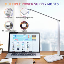 Carica l'immagine nel visualizzatore di Gallery, Lampada da Scrivania LED con Ricarica Wireless, lampada da tavolo con Luce Dimmerabile,10 livelli di luminosità 5 modali