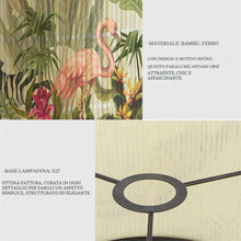 Carica l'immagine nel visualizzatore di Gallery, FANSU Paralume rotondo per lampada da tavolo, moderno, motivo animali e piante, facile da montare, per soggiorno, camera