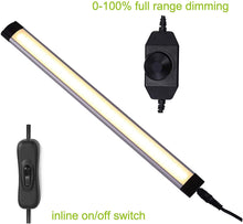Carica l'immagine nel visualizzatore di Gallery, AIBOO Luce Sottopensile Cucina, Luci da Cucina Bar con Interruttore Dimmer A Quadrante per Bancone, Guardaroba, Illumina