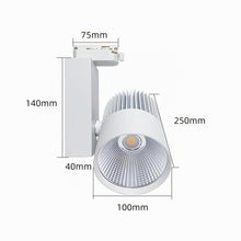 Carica l'immagine nel visualizzatore di Gallery, ONSSI Faretto da binario LED 30W Monofase G8002 Bianco Neutro 3000lm LED