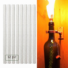 Carica l'immagine nel visualizzatore di Gallery, Walfront 12Pezzi 0.5" x 9,85" Stoppini in Fibra di Vetro, Stoppini Ricambio Tiki Torce Tiki per Bottiglia di Vino Illumi