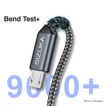 Carica l&#39;immagine nel visualizzatore di Gallery, Cavo Micro USB [2Pezzi 2m] Cavo USB Micro USB Nylon Intrecciato Android Cavo Caricabatterie Trasferimento Dati e Ricarica Rapida per Galaxy S7/S6/S5/J7