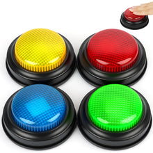 Carica l'immagine nel visualizzatore di Gallery, Adiwo 4PCS Quiz Buttons, Buzzer Game Show Buttons, Rispondi Al Cicalino Con Luce E Suono Di Allarme, Pulsanti Colorati, 