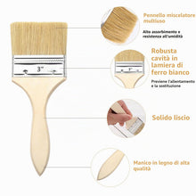 Carica l'immagine nel visualizzatore di Gallery, 20 Pezzi Set Pennelli Piatti 1-5 Pollici Manico Legno
