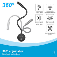Carica l'immagine nel visualizzatore di Gallery, 2 Pack applique camera da letto nere -3W,interruttore a pulsante, braccio pieghevole a 360° - luce per lettura libri a l