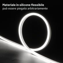 Carica l'immagine nel visualizzatore di Gallery, Sunshine smile Striscia LED Bianca Freddo 4 m, 6000K Striscia LED Dimmerabile 220v, Alta Luminosità Striscia COB con Ali