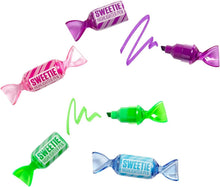Carica l'immagine nel visualizzatore di Gallery, Tinc - Evidenziatori Profumati Sweetie - Pennarelli a Forma di Caramelle con Astuccio con Zip - Accessorio di Cancelleria Creativa per Scuola e Ufficio - Multicolore - Set di 4