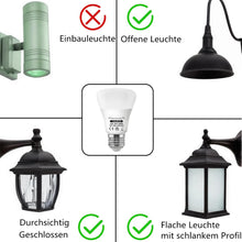 Carica l'immagine nel visualizzatore di Gallery, LED Lampada Sensore Movimento Crepuscolare 10W Bianco Caldo A60a
