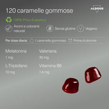 Carica l'immagine nel visualizzatore di Gallery, Caramelle Melatonina - 120 Caramelle Gommose - Dormire Meglio