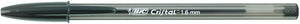 BIC Penne Nere a Sfera, Cristal Large, Punta Larga (1,6 mm), Confezione da 5, Fornitura Cancelleria Scuola