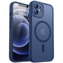 Carica l'immagine nel visualizzatore di Gallery, CANSHN Magnetica Cover per iPhone 12 Mini(5.4 Pollici), [Protezione Completa Della Fotocamera] Custodia Traslucida Opaca
