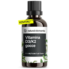 Carica l'immagine nel visualizzatore di Gallery, Vitamina D3 + K2 in gocce 50 ml – Premium alto dosaggio, liquida