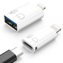 Carica l'immagine nel visualizzatore di Gallery, Adattatore Audio per DJI Mic da USB-C a Lightning/da Lightning a USB-A