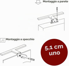 Carica l'immagine nel visualizzatore di Gallery, Lampada da bagno a LED Lampada da bagno Lampada per specchio Illuminazione per specchio 230V bianco caldo bianco neutro 