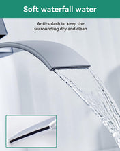 Carica l'immagine nel visualizzatore di Gallery, ANYCEE Rubinetto Bagno Lavabo a Cascata, Miscelatore Lavabo Bagno con Altezza Bocca 8,5cm, Miscelatore Lavabo a Cascata con Acqua Calda e Fredda