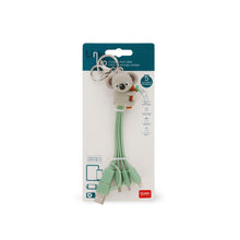 Carica l'immagine nel visualizzatore di Gallery, Legami - Cavo di Ricarica Multiplo Link Up, Tema Koala, con Portachiave, 4 Cavi di Ricarica, USB, di Tipo-C, Micro-USB, 