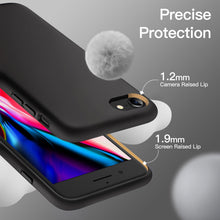 Carica l'immagine nel visualizzatore di Gallery, JETech Cover in Silicone per iPhone SE 3/2, iPhone 8/7, Nero
