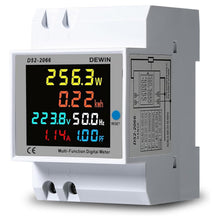 Carica l'immagine nel visualizzatore di Gallery, DEWIN Contatore Energia Elettrica Monofase, 6 in 1 Multifunzione Misuratore Consumo Elettrico 100A AC 40-300V Wattmetro 