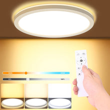 Carica l'immagine nel visualizzatore di Gallery, LEZOE Plafoniera LED Soffitto Dimmerabile con Telecomando, 18W 1800LM Lampada da Soffitto 3000K-6500K Plafoniera Bagno 2