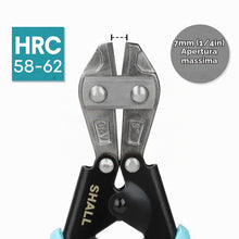 Carica l'immagine nel visualizzatore di Gallery, SHALL Mini tagliapasse, 210 mm/8 pollici Heavy Duty Wire Cutter, impugnatura ergonomica a due colori, serratura di sicur