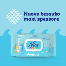 Carica l'immagine nel visualizzatore di Gallery, Nice Baby Acqua Salviette per Cambio Pannolino, con il 98% di Acqua ed Estratto di Aloe, Dermatologicamente Testate, Confezione da 72 Salviette