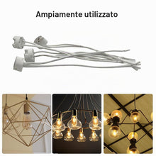 Carica l'immagine nel visualizzatore di Gallery, Portalampada GU10,Attacco GU10 in Ceramica,Connettore Adattatore,con 15CM Cavo in Silicone di Alta Qualità,Connettore Ba