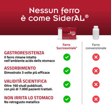 Carica l'immagine nel visualizzatore di Gallery, SiderAL® Forte Integratore alimentare a base di Ferro Sucrosomiale®, No Gusto metallico, Alta Tolerabilità, Alto assorbi