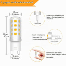 Carica l'immagine nel visualizzatore di Gallery, Kligthen G9 LED Lampadina 3W, 28-LED SMD2835 Lampade LED G9, 330LM Equivalente 30W Lampada Alogena, Luce Bianca Calda 30