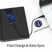 Carica l'immagine nel visualizzatore di Gallery, PEAKLIFT Cavo Micro USB Corto [5Pezzi 30cm], Cavo USB Micro USB 0.3m Android Trasferimento Dati e Ricarica Rapida Compat