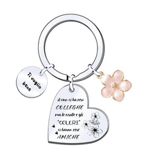 Carica l'immagine nel visualizzatore di Gallery, POIUYTRE Regali Natale Collega Regalo Colleghe Colleghe per caso Amiche per scelta Portachiavi per Amici Regalo di Ringraziamento per Colleghi e Amici Regalo Colleghi Compleanno Regalo Donna (6)