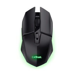 Trust Gaming GXT 110 Felox Mouse Gaming Wireless Ricaricabile, 80 Ore di Autonomia, 800-4800 DPI, Illuminazione LED, 6 Pulsanti, Mouse Senza Fili RGB per Computer, Laptop, Windows - Nero