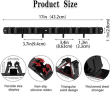 Carica l'immagine nel visualizzatore di Gallery, AceMining Porta Scope Parete 5 Supporti e 4 Ganci Nero Inossidabile Portascope da Muro