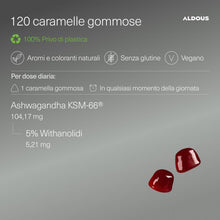 Carica l'immagine nel visualizzatore di Gallery, Ashwagandha Gommose - 120 Caramelle Gommose - Ashwagandha KSM-66