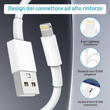 Carica l'immagine nel visualizzatore di Gallery, Cavo iPhone Originale Apple Certificato MFi, Cavo USB iPhone 2M Lungo Cavo Ricarica iphone cavo USB Lightning Caricatore